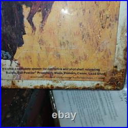 Vintage Winchester western ammunition sign metal litho printed