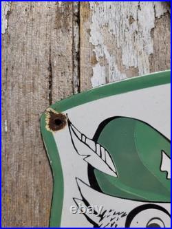 Vintage Woodsy Owl Porcelain Sign Old Forest Service Park Smokey Dont Pollute