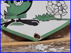 Vintage Woodsy Owl Porcelain Sign Old Forest Service Park Smokey Dont Pollute Vintage Woodsy Owl Porcelain Sign Old Forest Service Park Smokey Dont Pollute