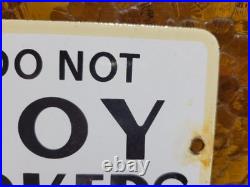 Vintage Woolworth Porcelain Sign Old Department Store Counter Dont Annoy Workers