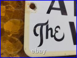 Vintage Woolworth Porcelain Sign Old Department Store Counter Dont Annoy Workers