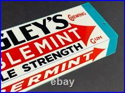 Vintage Wrigley's Double Mint Gum Advertising Sign 16 Metal Gasoline Oil Sign