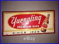 Vintage Yuengling Premium Beer Metal Embossed Advertising Sign Pottsville, PA