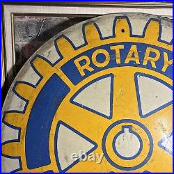 Vintage and Rare Rotary International Club Metal Sign