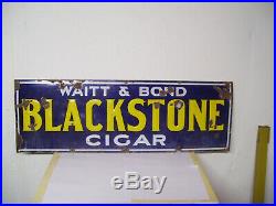 Vintage c1930 Blackstone Cigar Tobacco Gas Oil 36 Embossed Porcelain Metal Sign