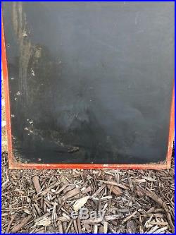 Vintage c. 1950's RC Royal Crown Cola Tin Metal Chalkboard Sign