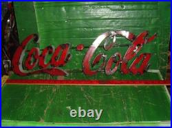 Vintage coca cola metal sign approx 7 x 25