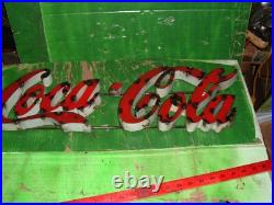 Vintage coca cola metal sign approx 7 x 25