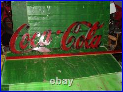 Vintage coca cola metal sign approx 7 x 25