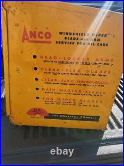 Vintage metal Anco Windshield wiper service center cabinet gas station sign