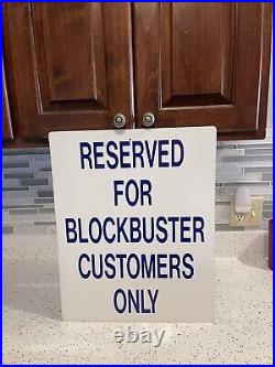 Vintage metal Blockbuster Video parking sign