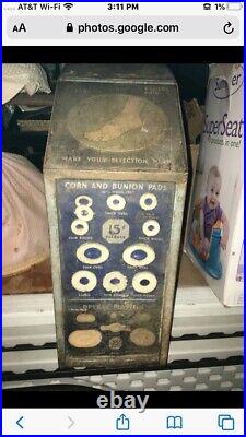 Vintage metal podiatry foot bunion, corn bandage For 15 cents vending box