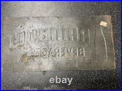 Vintage metal sign 1930s soda pop cola. Drink rainbow beverages fladung bottling