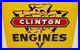 Vintage_metal_sign_CLINTON_ENGINES_large_embossed_arrowhead_new_old_stock_n_mint_01_bd
