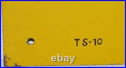 Vintage metal sign CLINTON ENGINES large embossed arrowhead new old stock n-mint Vintage metal sign CLINTON ENGINES large embossed arrowhead new old stock n-mint