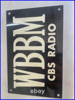 Vintage metal sign WBBM CBS Radio advertising Chicago