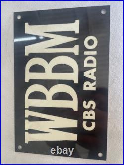 Vintage metal sign WBBM CBS Radio advertising Chicago