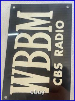 Vintage metal sign WBBM CBS Radio advertising Chicago