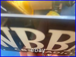 Vintage metal sign WBBM CBS Radio advertising Chicago