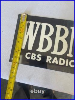 Vintage metal sign WBBM CBS Radio advertising Chicago