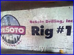 Vintage oil rig sign vintage metal sign vintage gasoline sign