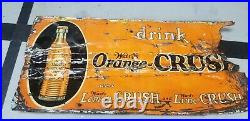 Vintage orange crush metal sign