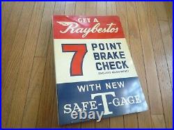 Vintage original 2-sided Raybestos metal sign