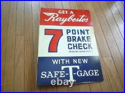 Vintage original 2-sided Raybestos metal sign