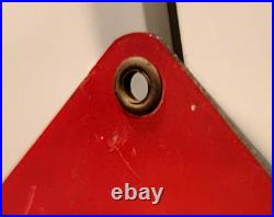 Vintage original DANGER SPEED BARRIER Sign Metal road highway hiway auto