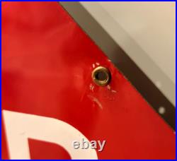 Vintage original DANGER SPEED BARRIER Sign Metal road highway hiway auto