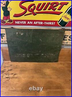Vintage shoe metal sign brown leather shoes gas oil