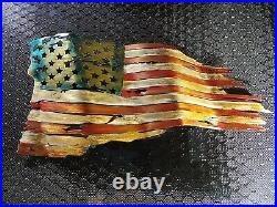 Vintage style tattered American Flag, Patina, Patriotic / squishBANG