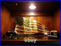Vintage style tattered American Flag, Patina, Patriotic / squishBANG