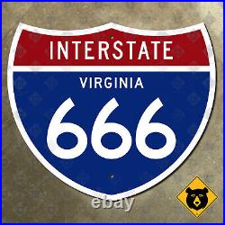 Virginia Interstate 666 highway route sign 1961 spooky devil 28x24