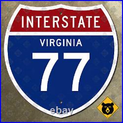Virginia Interstate 77 highway route sign shield marker 1957 Wytheville 24x24