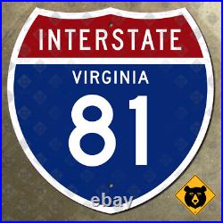 Virginia Interstate 81 highway route sign shield 1957 Roanoke Winchester 12x12 Virginia Interstate 81 highway route sign shield 1957 Roanoke Winchester 12x12