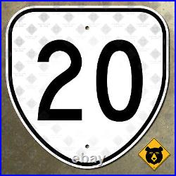 Virginia State Route 20 highway road sign Charlottesville 1960 12x12