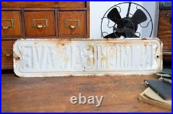 Vtg 1950s Michigan Ave Embossed Metal Street road Sign 24 X 6 Retired Antique