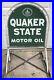 Vtg_1966_Quaker_State_Oil_Hanging_Enamel_Metal_Sign_with_Original_Sidewalk_Bracket_01_ymec