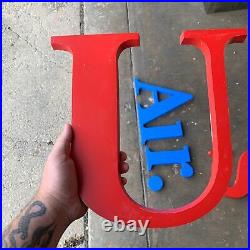 Vtg 1980s US AIR Cast Metal Sign Letters US Airways Airline Plane Aviation