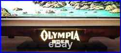 Vtg 60's 70's Olympia Beer Waterfall Motion Lighted Metal Bar Sign