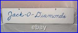 Vtg. BAR Back Room PORCELAIN SIGN SPEAKEASY Gambling Hall Jack-o-Diamonds 18X4