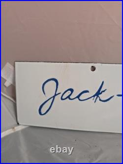 Vtg. BAR Back Room PORCELAIN SIGN SPEAKEASY Gambling Hall Jack-o-Diamonds 18X4