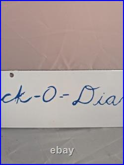 Vtg. BAR Back Room PORCELAIN SIGN SPEAKEASY Gambling Hall Jack-o-Diamonds 18X4