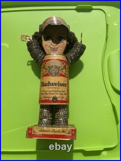 Vtg Budweiser Folk art Wood Risqué Woman Vtg Budweiser Folk art Wood Risqué Woman