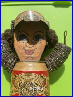 Vtg Budweiser Folk art Wood Risqué Woman Vtg Budweiser Folk art Wood Risqué Woman