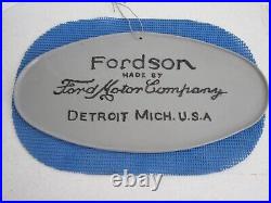 Vtg. FORDSON FORD MOTOR COMPANY SIGN, Detroit, Mich. U. S. A