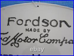Vtg. FORDSON FORD MOTOR COMPANY SIGN, Detroit, Mich. U. S. A
