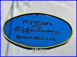 Vtg. FORDSON Ford Motor Comapny Sign, Detroit, Mich. U. S. A