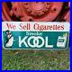 Vtg_Kool_Cigarettes_Willie_Penguin_Metal_1960_s_Store_Advertising_Sign_Tin_RARE_01_xe